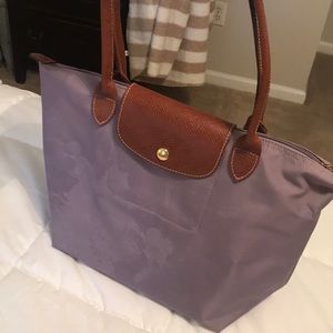 Purple Longchamp Le Pliage Medium